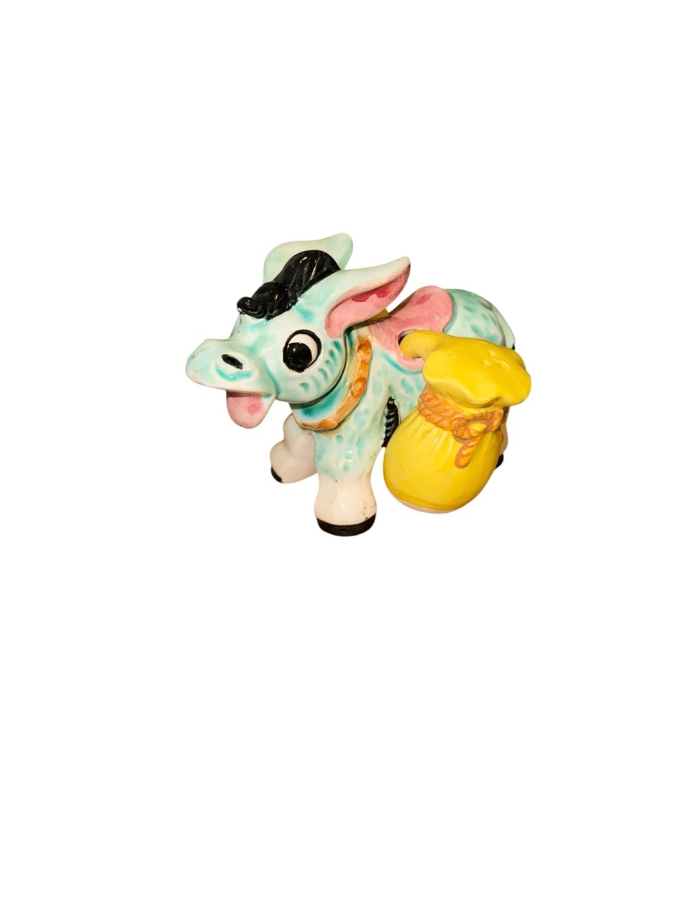 Vintage Kitschy Donkey with Salt and Pepper Shakers
